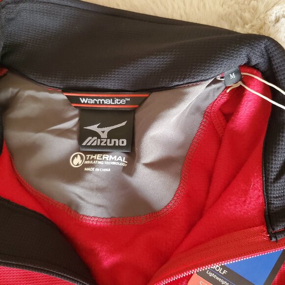 NWT Mizuno Warmalite Thermal 1/4 Zip Pullover Golf Top NWT Red Black Women's M - Picture 11 of 12